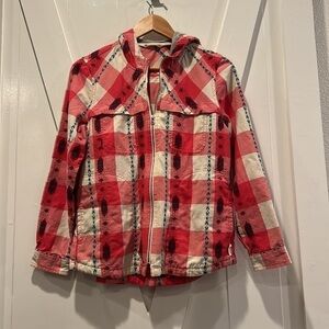 Woolrich Women's Southwest Hooded Jacket Zipper Organic Cotton Size Small